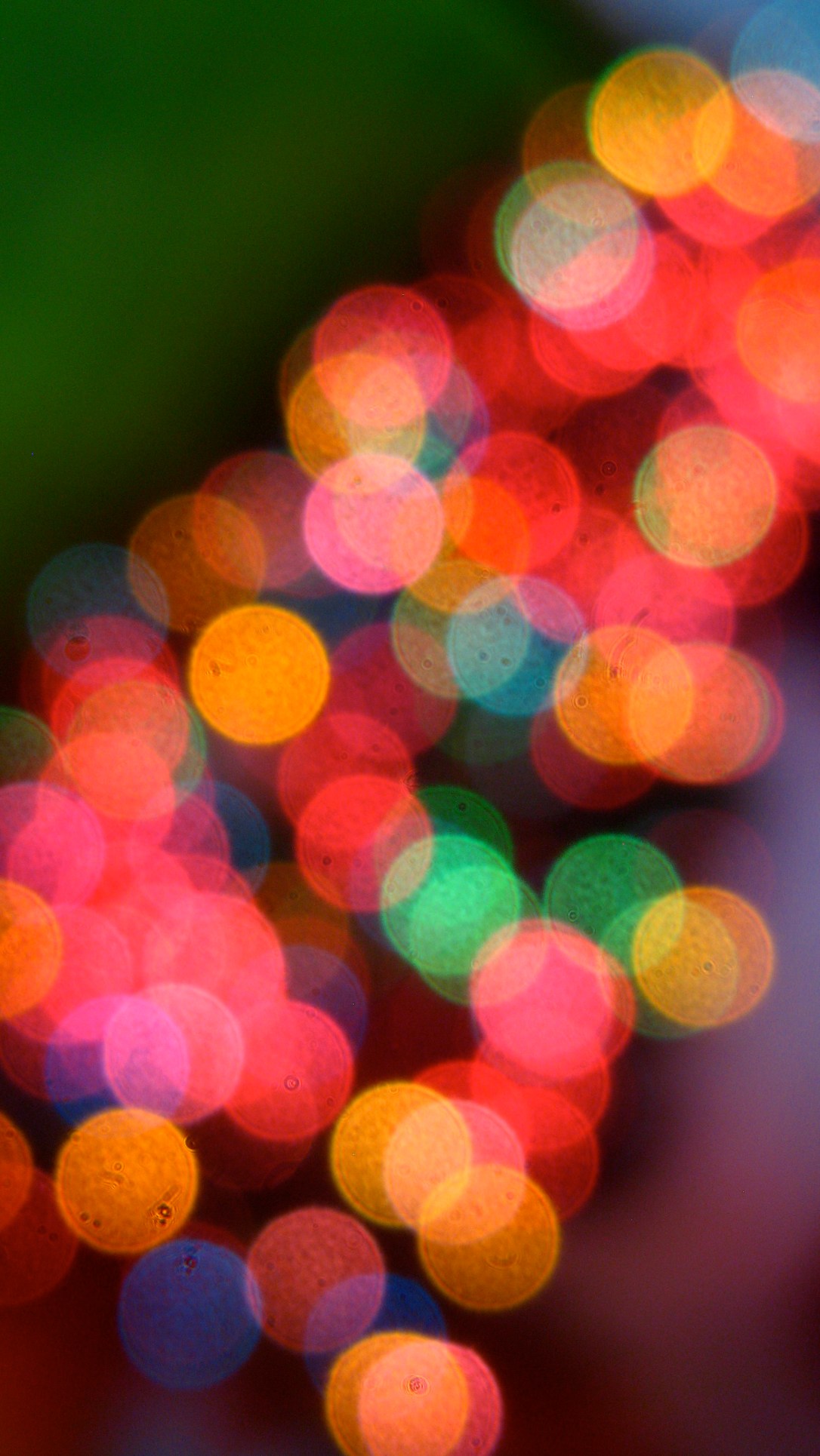 colorful bokeh christmas tree