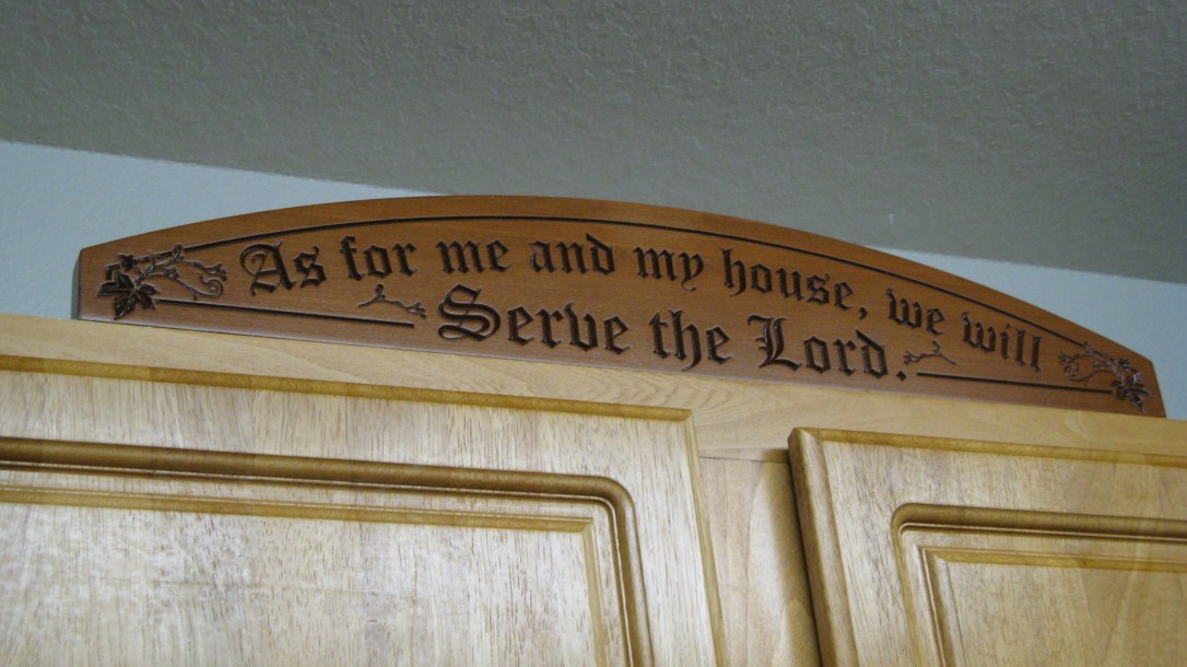 As for me and my house, we will serve the Lord - carved wooden plaque
