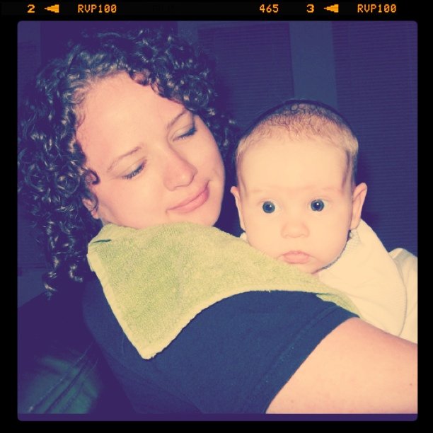 Auntie Lauren and Baby Aveline (and Lauren's new haircut courtesy yours truly!)