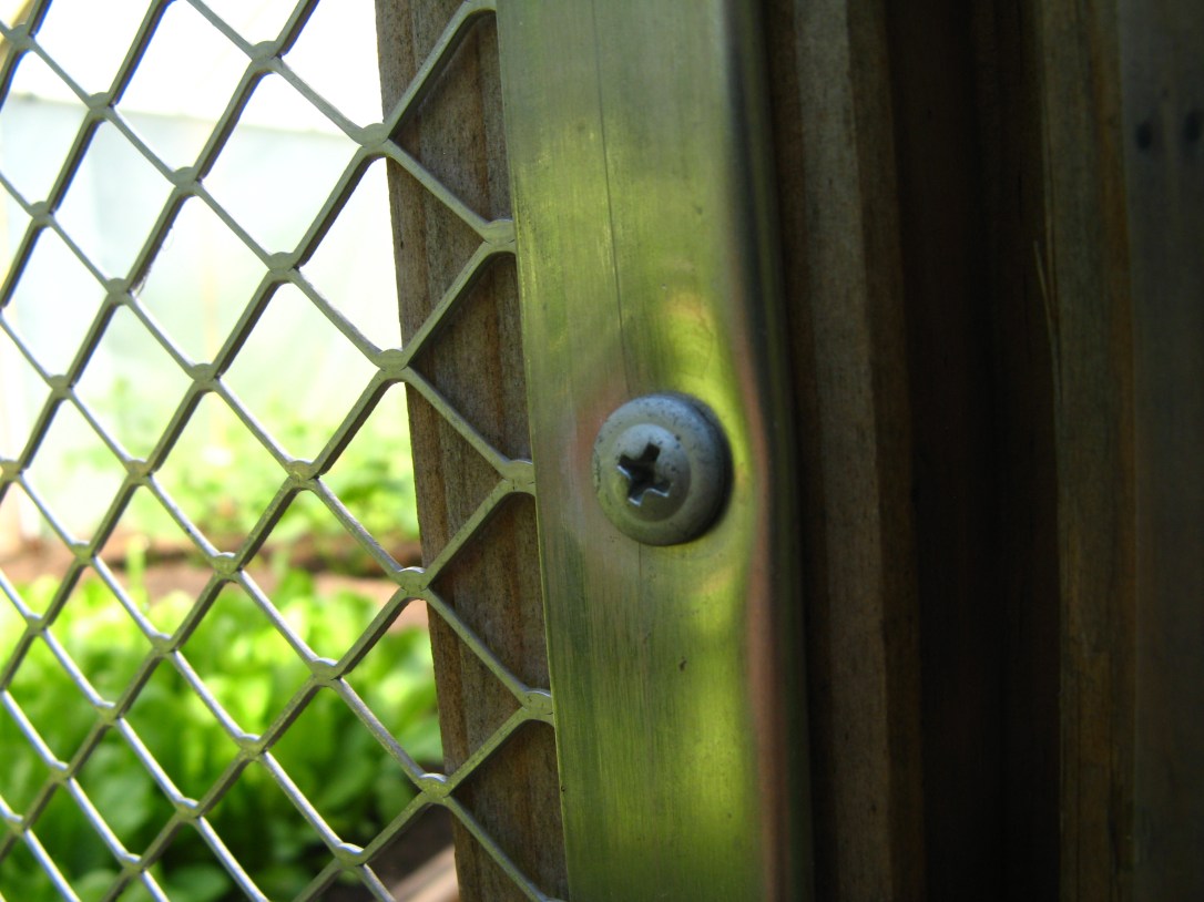 Door to hothouse/greenhouse garden