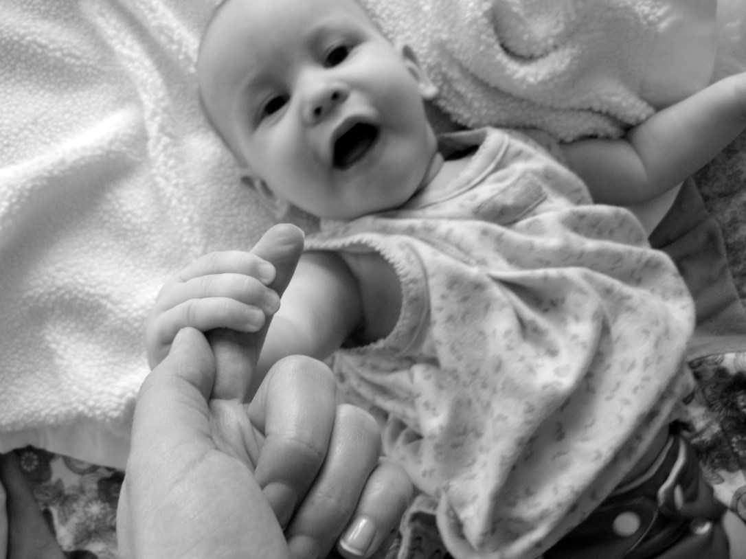30 Day Photo Challenge - Day 3 - Hands - Baby Aveline holding onto my finger