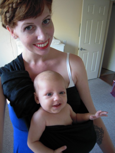 Guest Post - Cedar Taylor - The Vintage Wife - Cedar and baby Lucy in sling