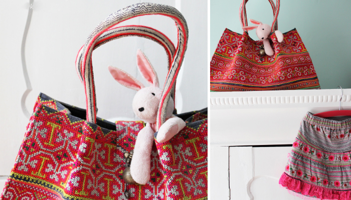 thailand textile bag and skirt via kinderkamer on bloesem kids