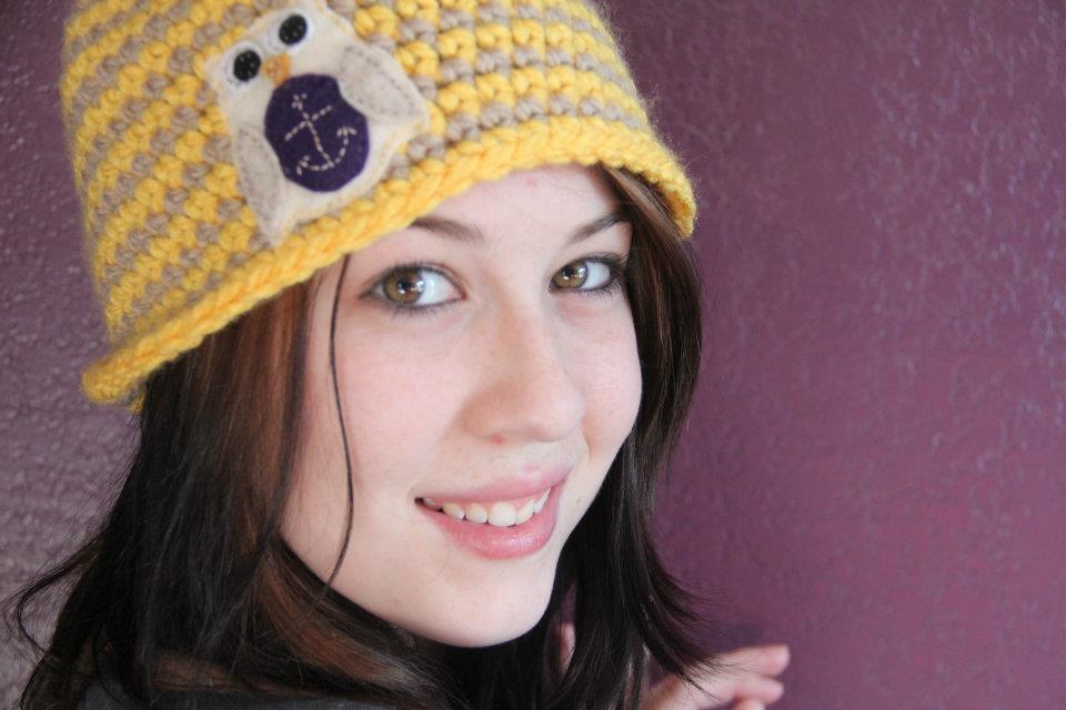 Custom Yellow Striped Owl Hat - The Seafaring Owl
