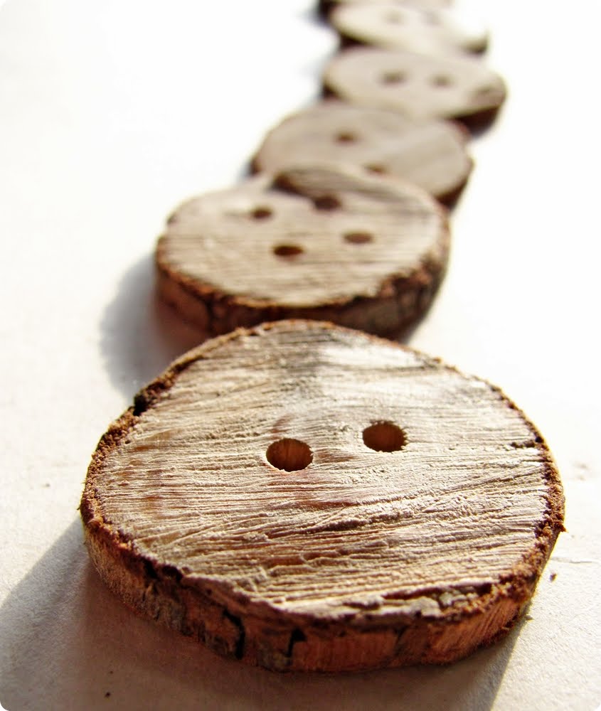 Wooden Branch Buttons via Shrimp Salad Circus