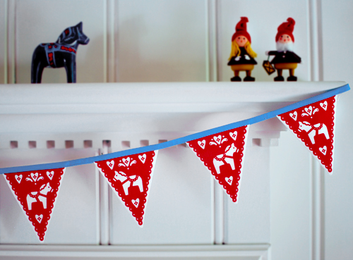 Dala Horse Bunting via All Sorts