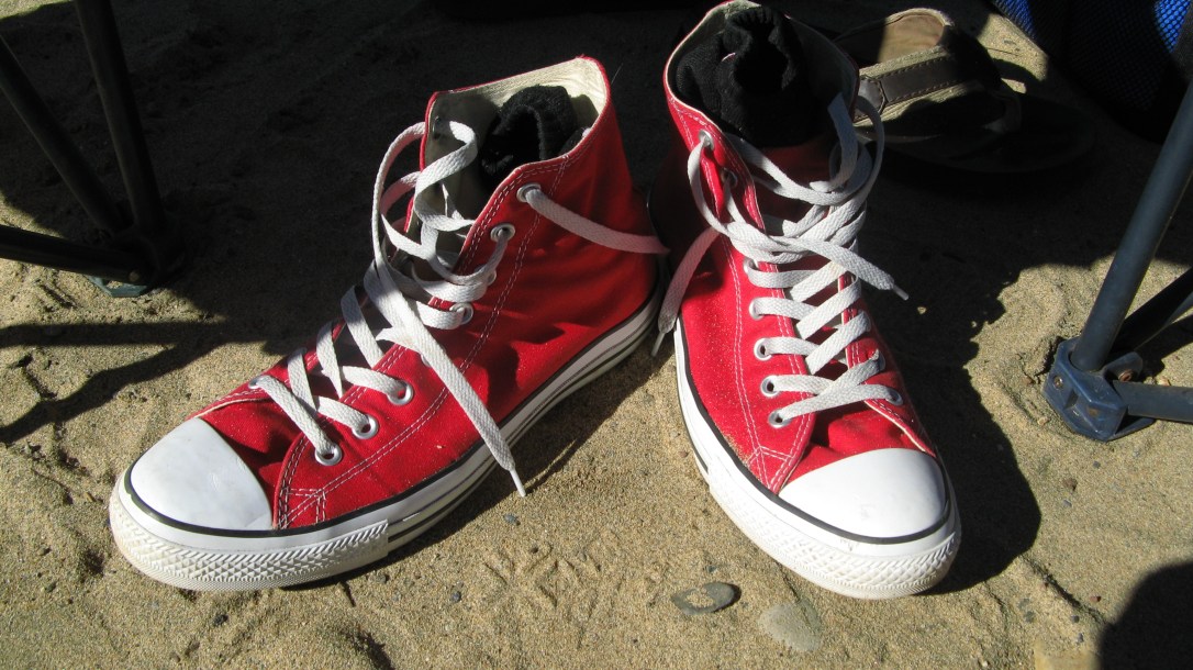 Red Converse - Chuck Taylor - on Sand Red Converse - Chuck Taylor - on Sand