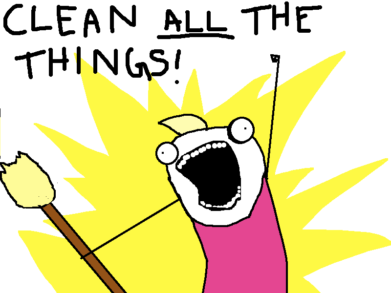 Clean All the Things via Hyperbole and a Half