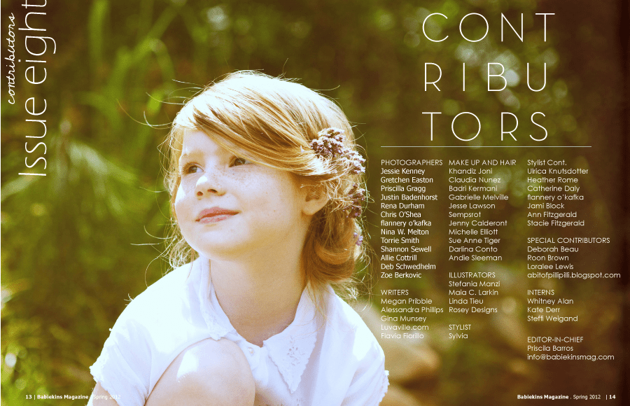 Babiekins Magazine - Issue 8 Contributors Page