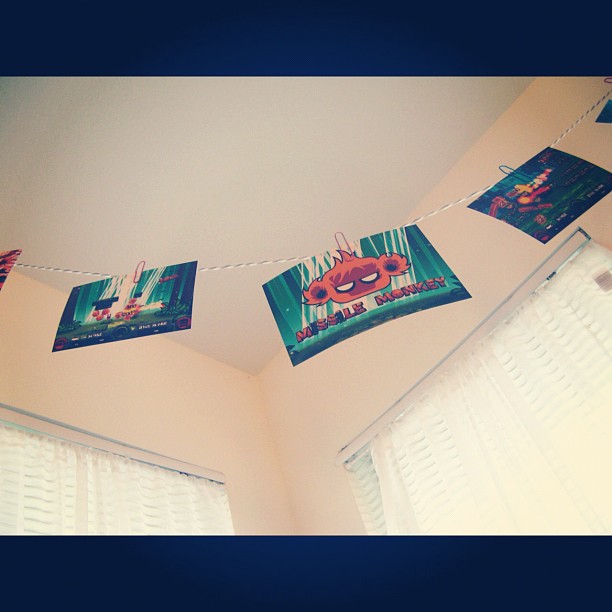 Banner to celebrate the release of Missile MOnkey iOS indie game