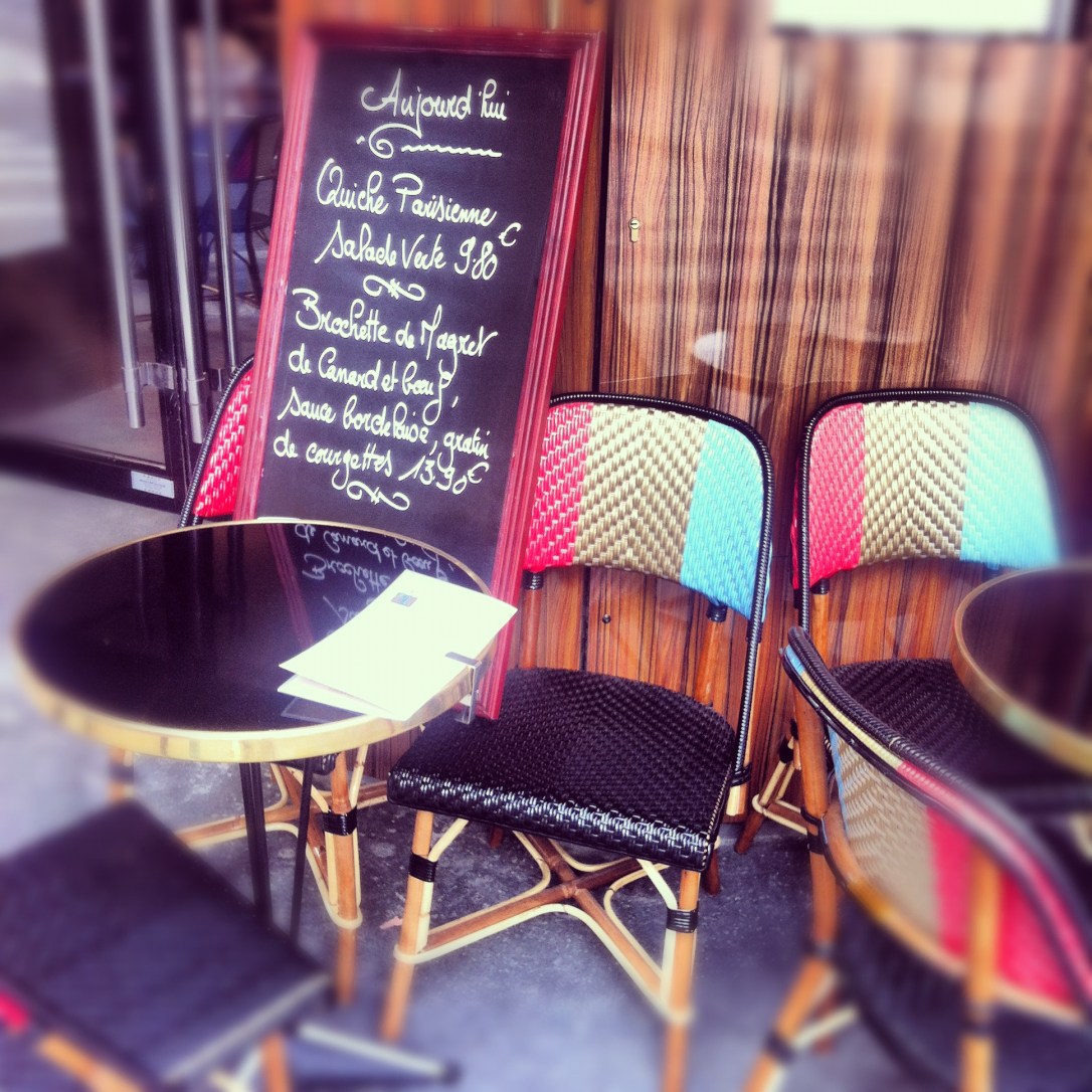 Cafe sign in Paris - Top 5 Things to Love about Paris - Virtual Travel Series