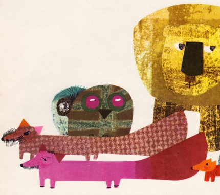 1965 vintage children's book illustration - Noah's Ark