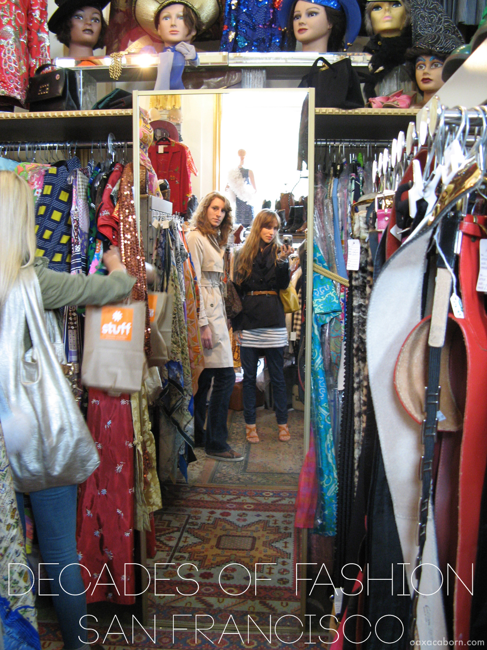 Shopping in Decades of Fashion on Haight Street in San Francisco, photo via Oaxacaborn dot com