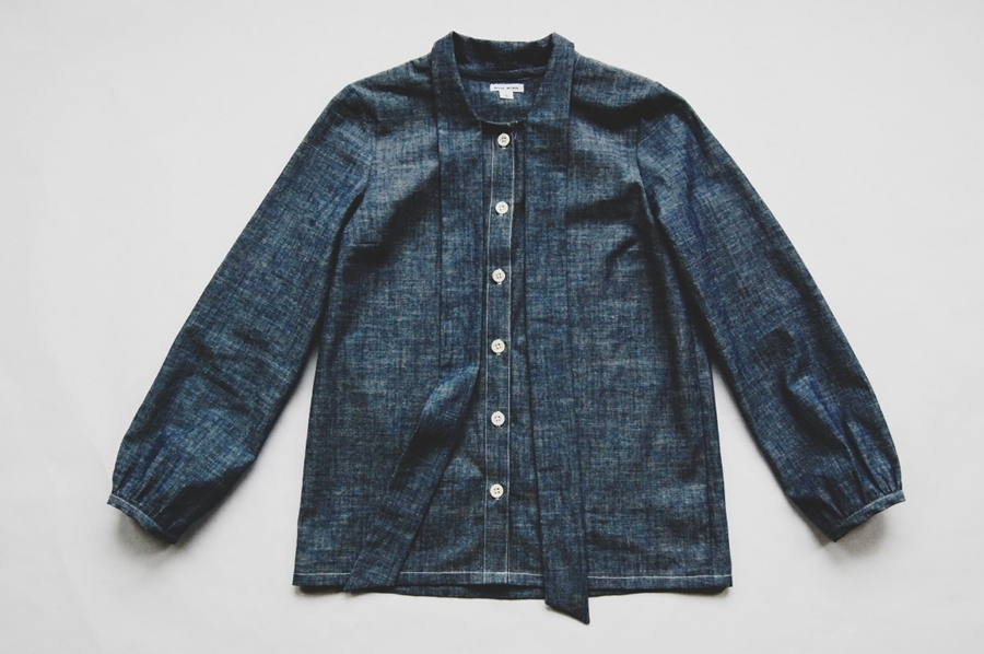 Chambray Tie Shirt - Anna Allen Clothing