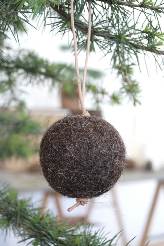 Natural felt ball via Ferm Living