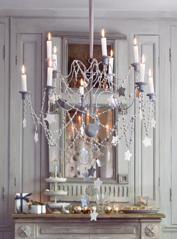 Stars Hanging from Chandelier via Marie Claire Idees