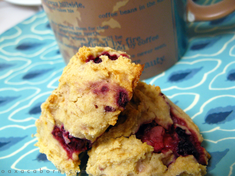 A Day in the Life of Oaxacaborn - Gluten Free Berry Drop Muffins