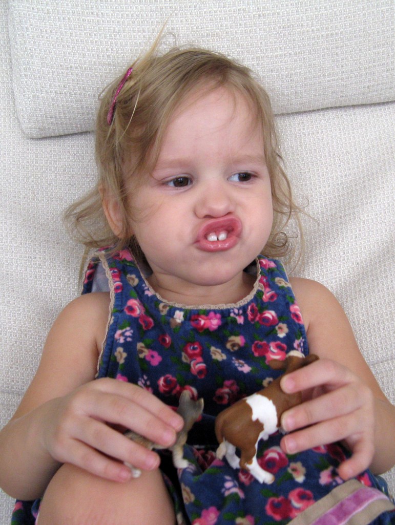 April 2013 - Aveline making crazy face