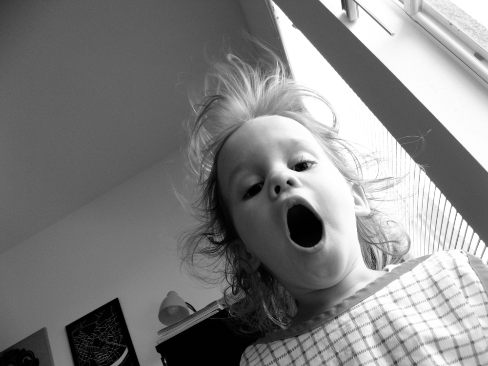 June 2013 - 1- Hair blowing with a fan - toddler summer fun