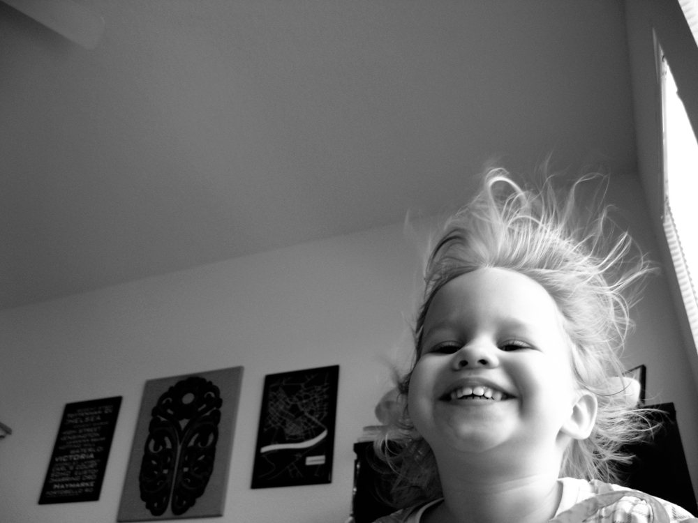 June 2013 - 6- Hair blowing with a fan - toddler summer fun