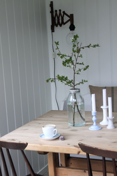 branches in blue mason jar via mariefriis
