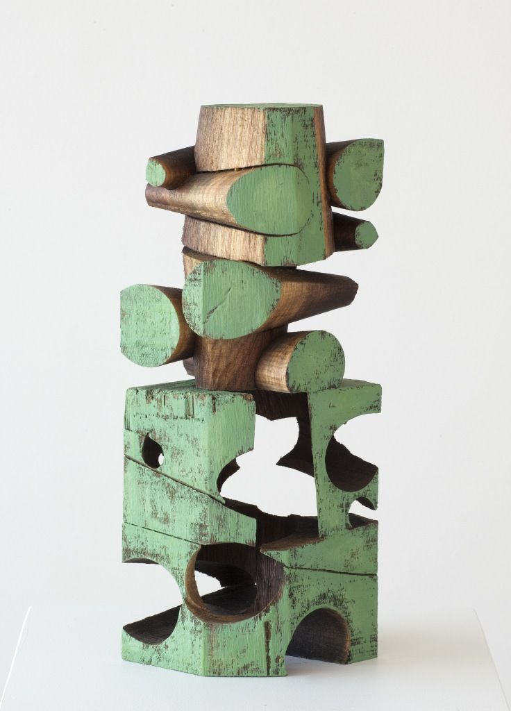 Mel Kendrick Walnut Wood Sculpture