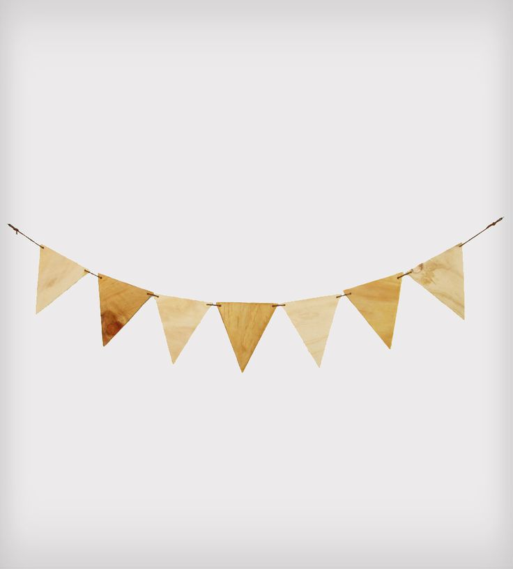 Plywood Triangles Bunting Banner via AGAINST THE WOODGRAIN on Scout Mob