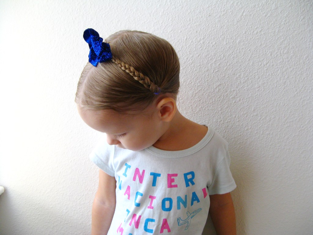 September 2013 - 2 - Milkmaid Braids on a Toddler
