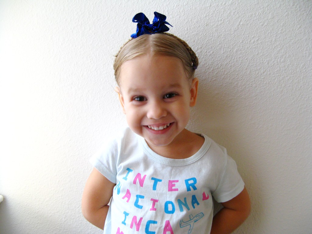 September 2013 - 3 - Milkmaid Braids on a Toddler