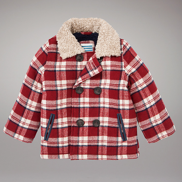 LITTLE STYLE :: 5 Outerwear Options for Little Girls :: John Lewis Checked Lumberjack Jacket, Red