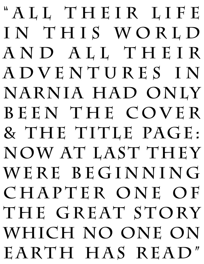 Beginning chapter one of the great story  // 3 Free C.S. Lewis Quote Printables from Oaxacaborn