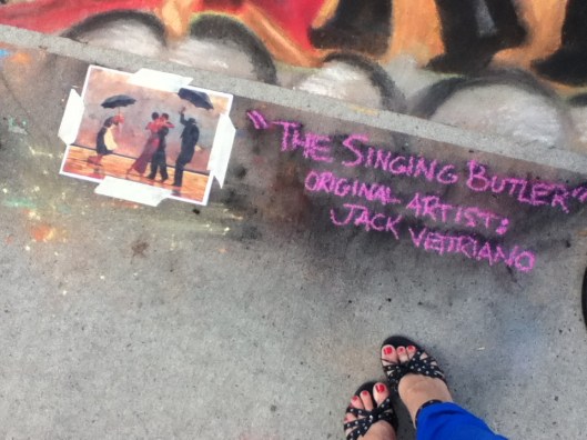 Jack Vetriano - Chalk Art at Downtown Disney in Florida