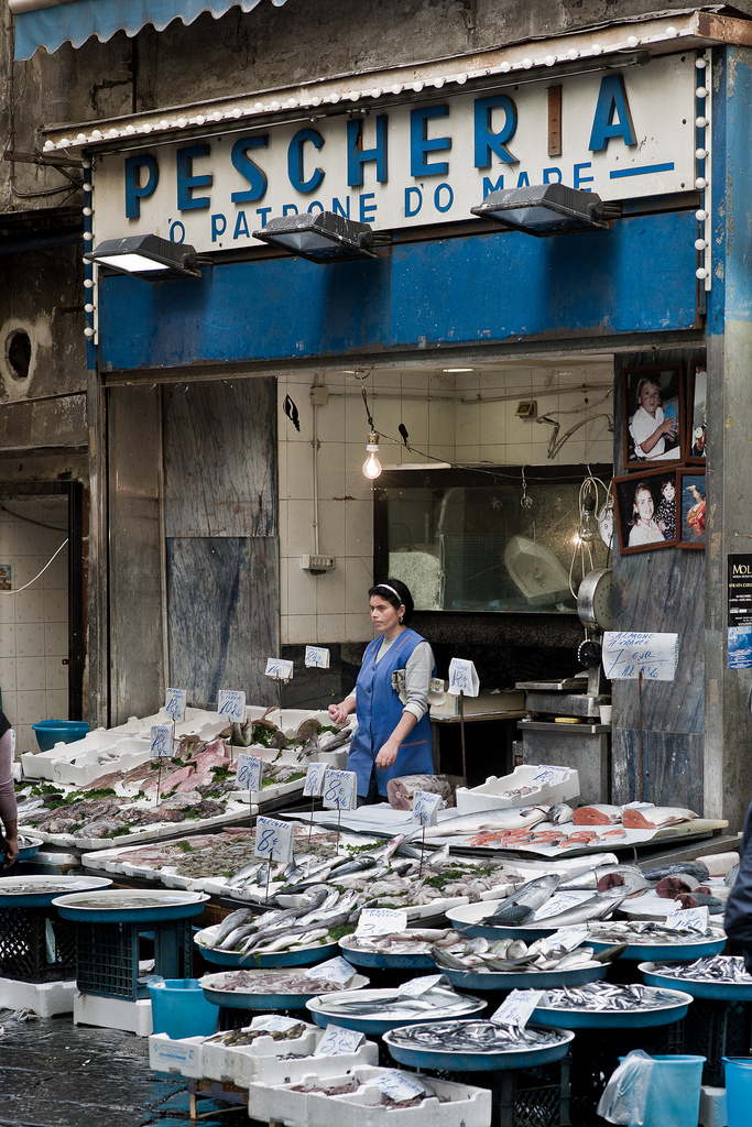 10 Inspiring Storefronts and Cafes from around the World // Fish shop in Naples, Italy // Photograph by André Benedix on Flickr