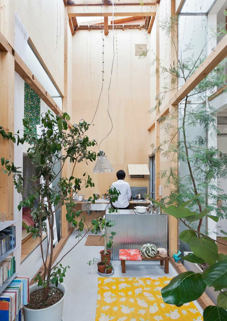 Japanese home renovation with lots of plants via Spoon and Tomago