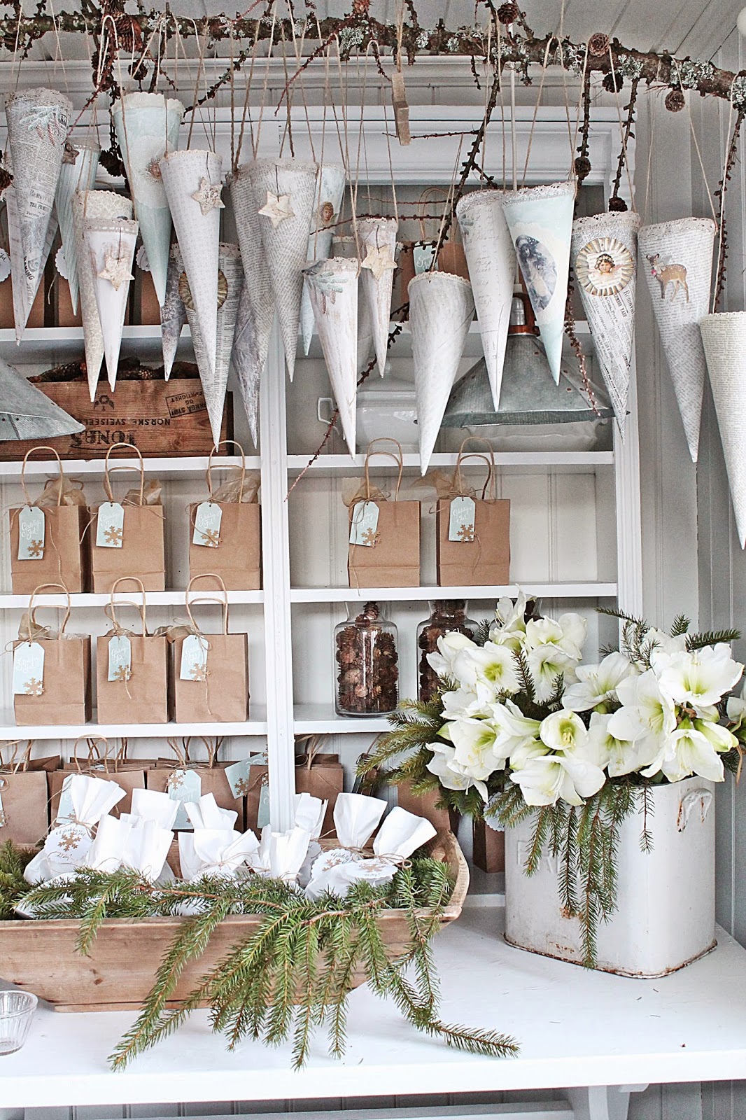 Vibeke Design Christmas Shop Display in Sweden, via SCANDINAVIAN CHRISTMAS Advent Calendar round-up on the Oaxacaborn blog