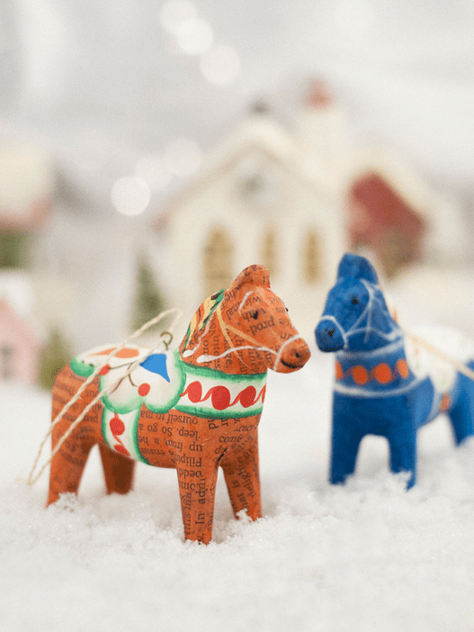 paper mache dala horses