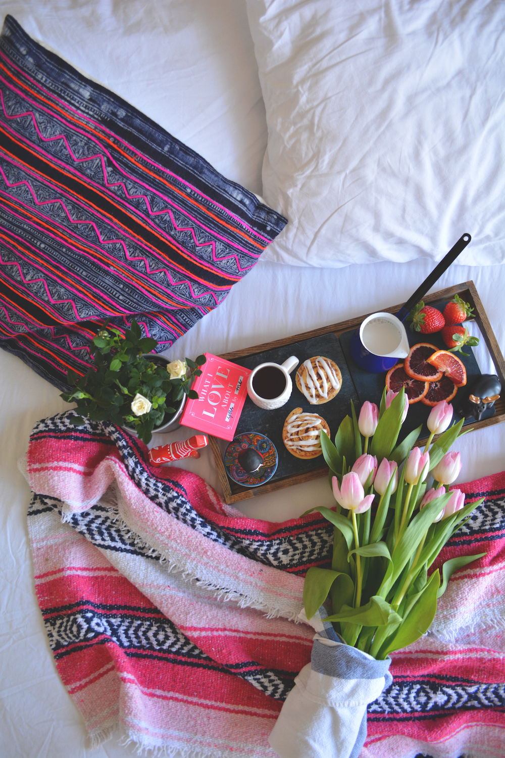 Gina Munsey | Oaxacaborn blog for Uncommon Goods | Fresh Tulips, Mexican Blanket, What I Love About You & Soapstone Platter