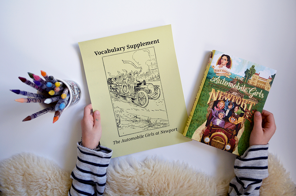 Middle-Grade Vocabulary Printable for The Automobile Girls at Newport, by Aunt Claire Presents, Published by Laboratory Books
