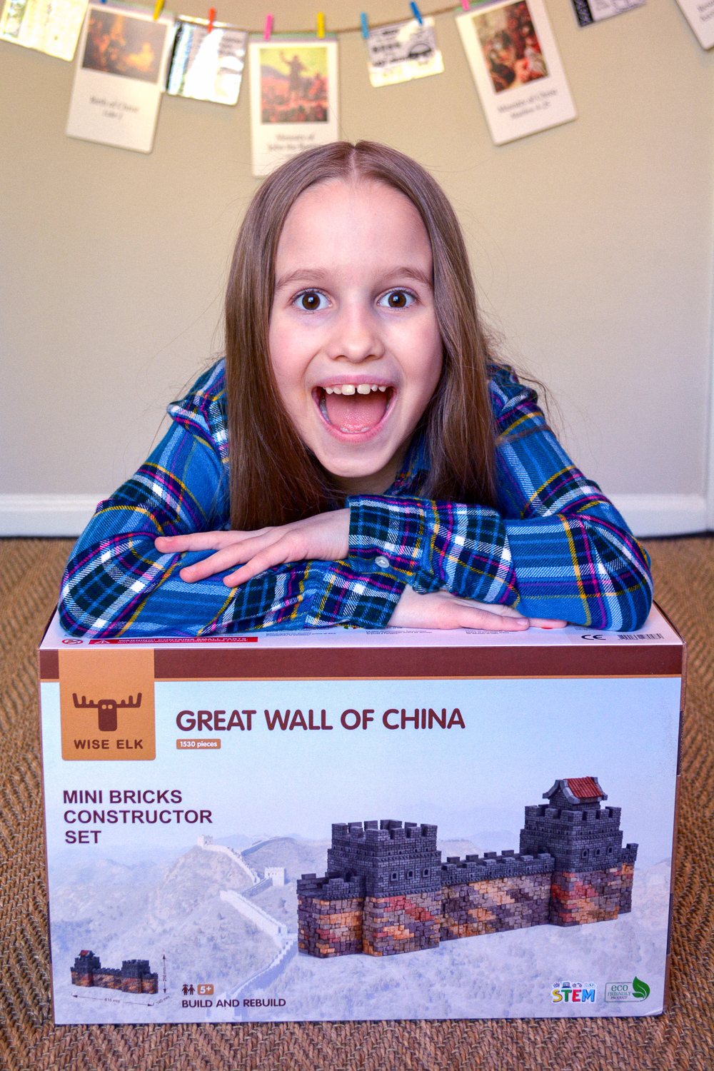 Great Wall of China project for kids: Mini Bricks Timberdoodle homeschool review
