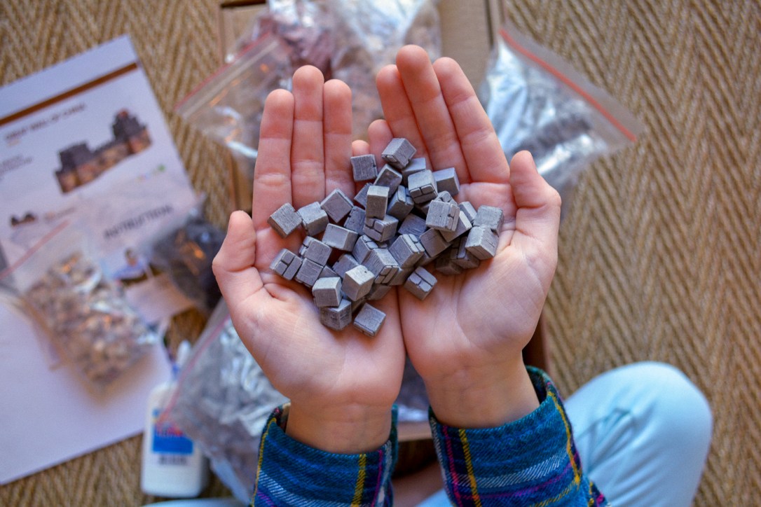 Great Wall of China project for kids: Mini Bricks Timberdoodle homeschool review