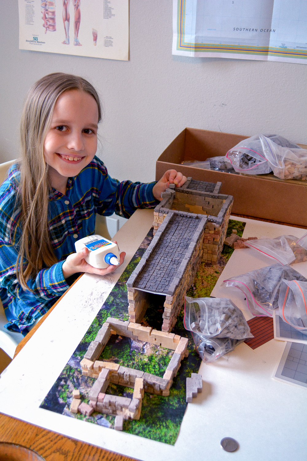 Great Wall of China project for kids: Mini Bricks Timberdoodle homeschool review