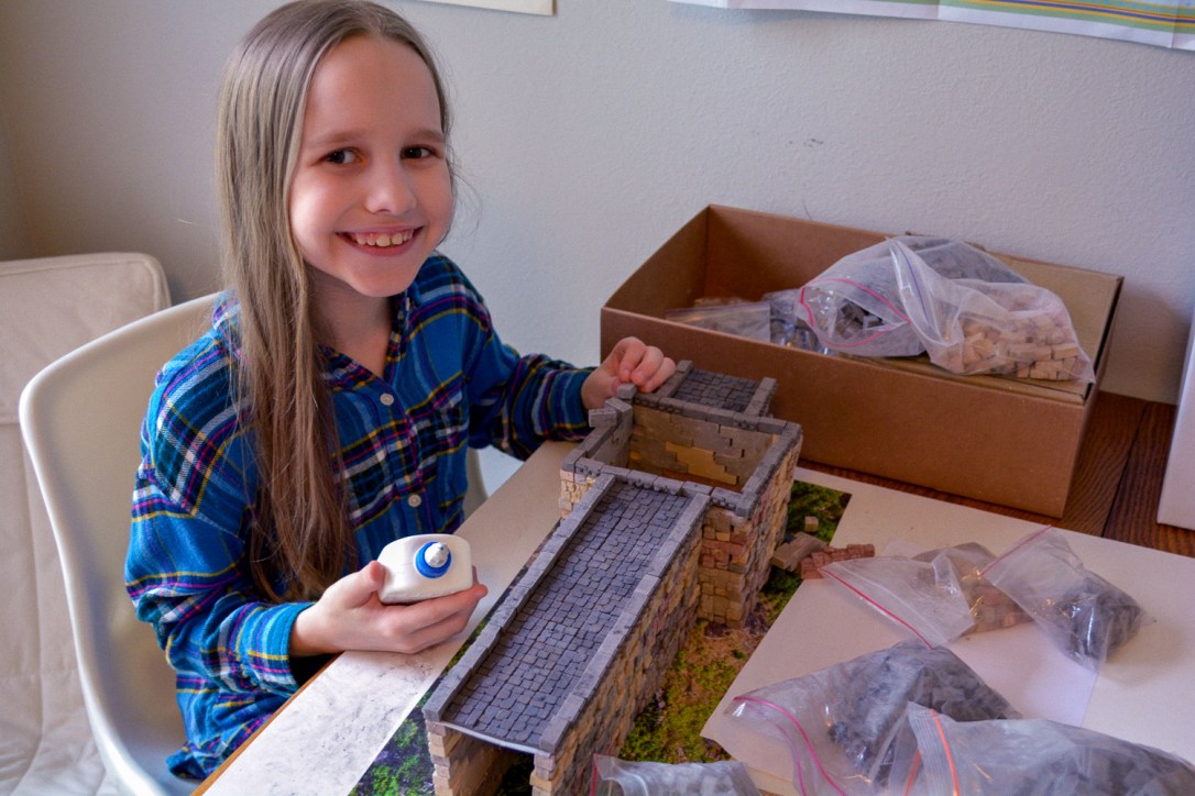 Great Wall of China project for kids: Mini Bricks Timberdoodle homeschool review