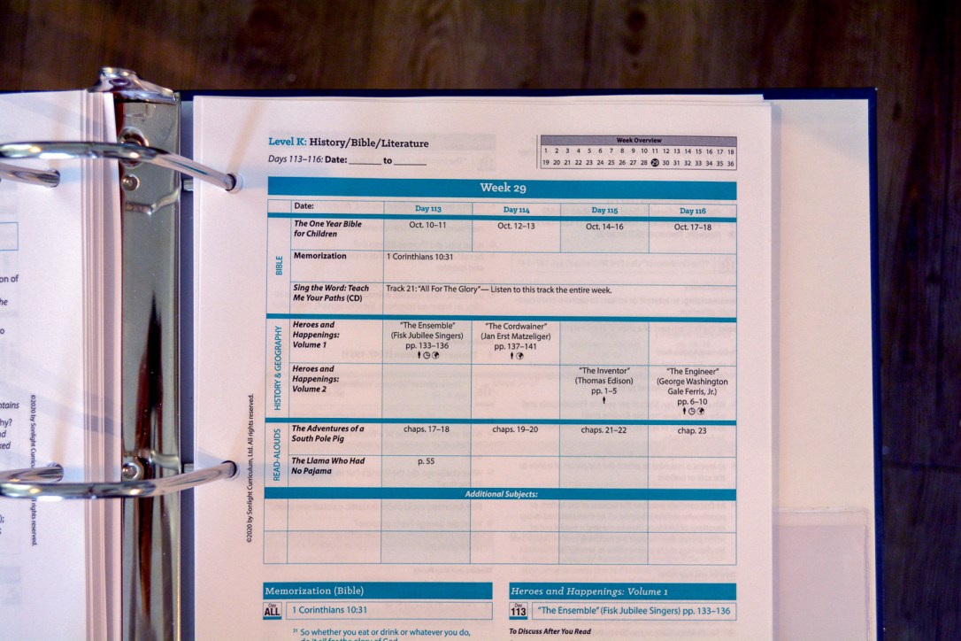 Sonlight's New Kindergarten American History Curriculum!