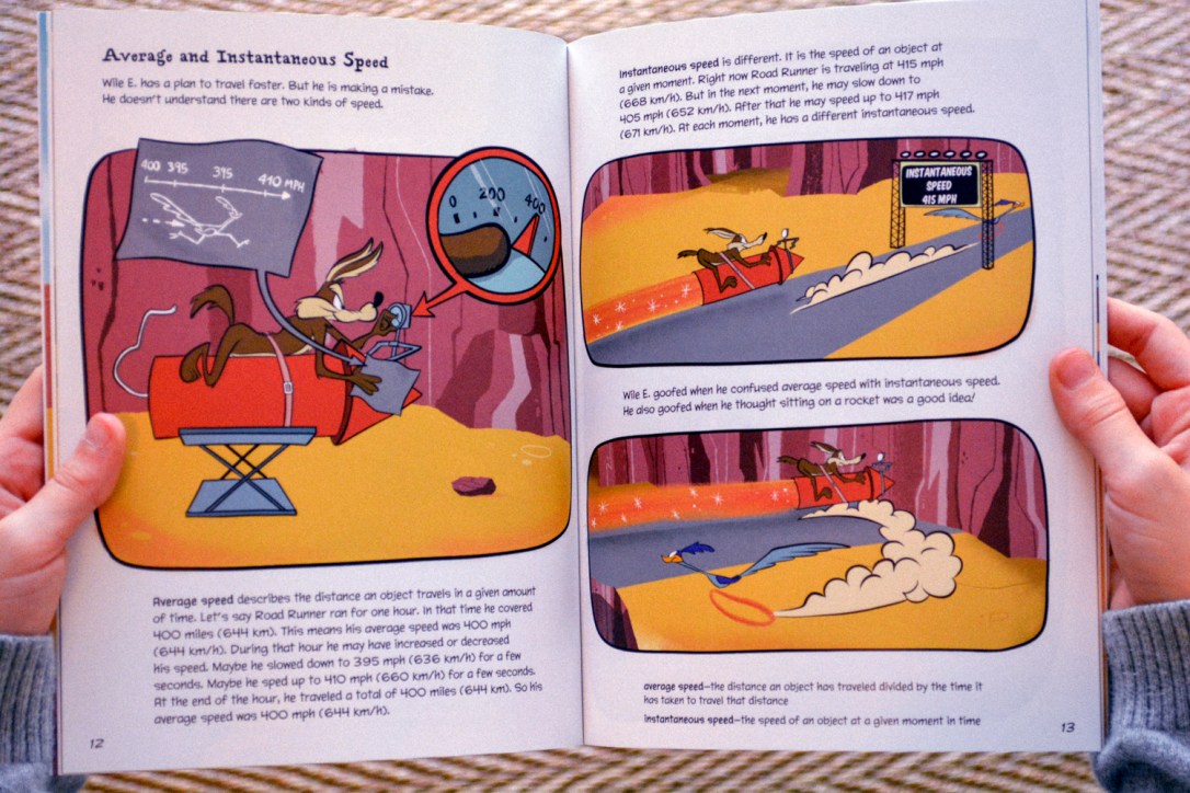 The Most Hilarious Way to Teach Homeschool Physics with the Wile E Coyote Physical Science Genius Books from Timberdoodle