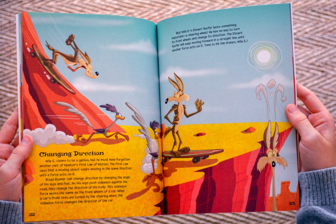 The Most Hilarious Way to Teach Homeschool Physics with the Wile E Coyote Physical Science Genius Books from Timberdoodle