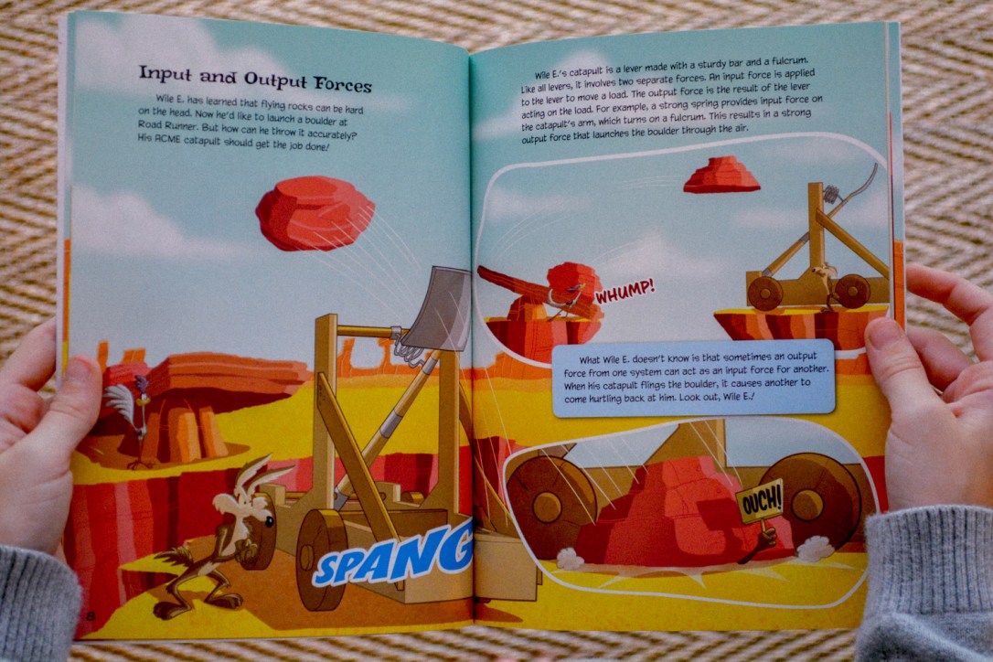 The Most Hilarious Way to Teach Homeschool Physics with the Wile E Coyote Physical Science Genius Books from Timberdoodle