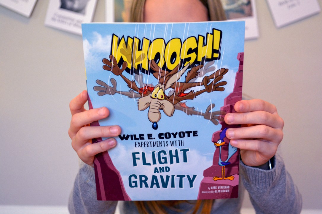 The Most Hilarious Way to Teach Homeschool Physics with the Wile E Coyote Physical Science Genius Books from Timberdoodle