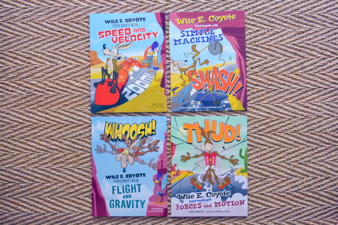 The Most Hilarious Way to Teach Homeschool Physics with the Wile E Coyote Physical Science Genius Books from Timberdoodle