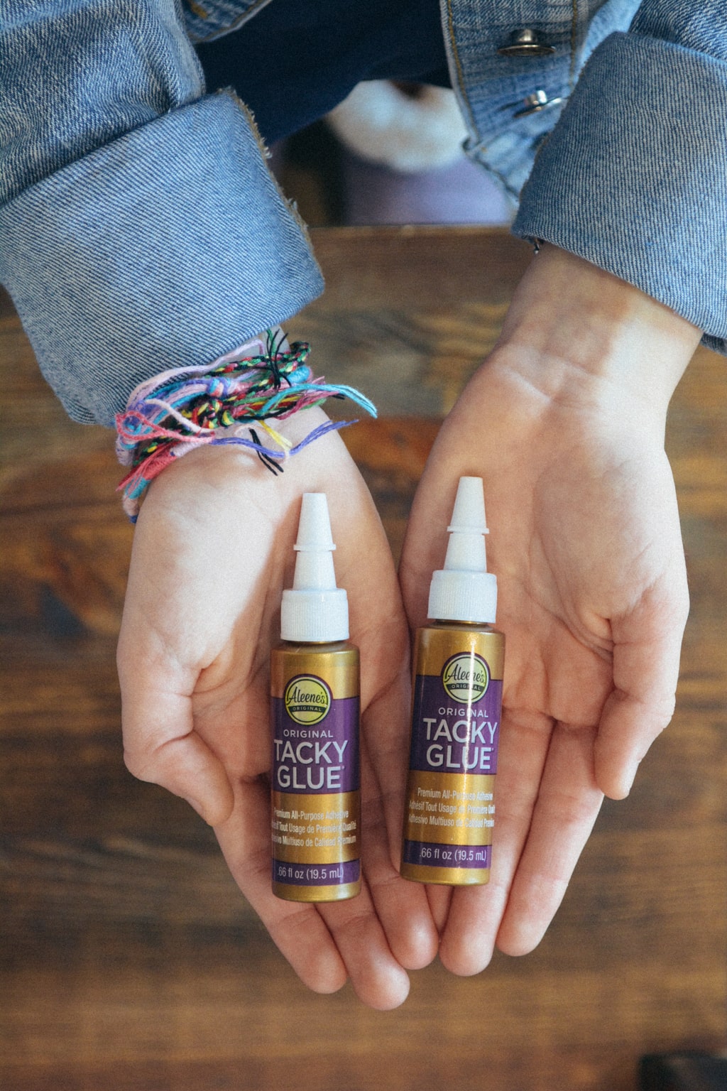 Two bottles of Tacky Glue included in Sonlight's Hands-on History project box 