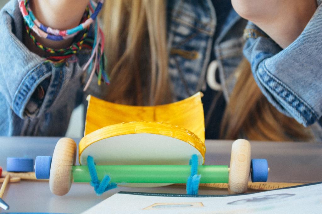 A close-up of a homeschool history project from the Sonlight Hands-on History project box 